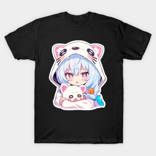 Cute girl hugging a pet T-Shirt